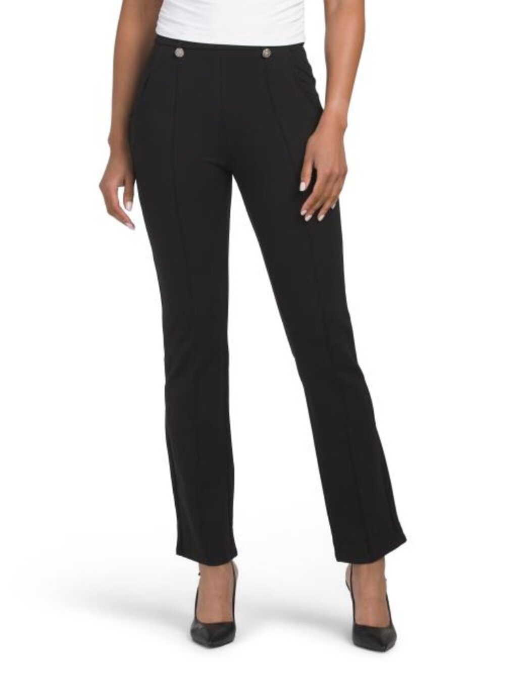 KAY UNGER Ponte Straight Cut Pants
